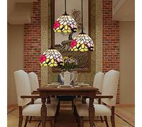 KKXXYQFC Style Pendant Light Double Head,Three Heads,Rotate Pendant Lamp 8-inch Vintage Lampshade,for Living Room Bedroom Dining Room,e27 Ø20cm,Rotate