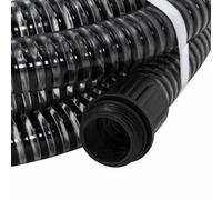 KKXXYQFC Suction Hose with Brass Connectors Black PVC 4 m 1.1 Inch Flexible Garden Hose for Watering, Cleaning, Garden, Balcony, Patio with Float and Strainer