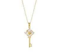 KKXXYQFC Sweet Romantic Open Your Heart Key Pendant Necklaces For Women Korean Steel Jewelry Female present