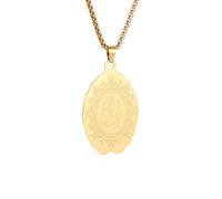 KKXXYQFC synthesis Steel Engraved Scripture Drop-Shaped Pendant Necklace for Men and Women Daily Casual Party Amulet Jewelry present