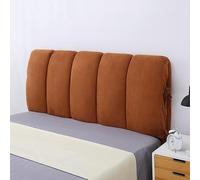 KKXXYQFC Thick Padded Upholstered Headboard Cover for Twin Queen King Size Beds Dustproof Washable Reading Pillow Slipcover Protector (120x60cm Brown)