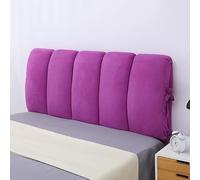KKXXYQFC Thickly Padded Upholstered Bed Headboard Cover Reading Pillow Slipcover for Twin Queen King Size Dustproof Protector Washable 150x60cm Purple