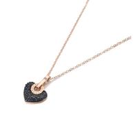 KKXXYQFC Trend Necklace Pendant Chain Men Women Jewellery Lovely Heart Charm Necklace Bohemia Black Pendant Chain For Women N19112R-Black