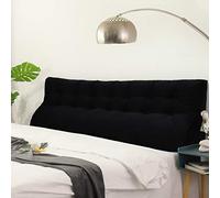 KKXXYQFC Triangular Reading Pillow - 200cm Black Sofa Cushion, Versatile Headboard Support, Large Backrest Pillow for Couch, Ideal for Comfort & Style in Living Room