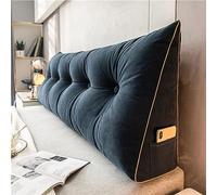 KKXXYQFC Triangular Reading Pillow, Velvet Support Cushion for Back & Neck, Large Sofa Bolster, Headboard Backrest Pillow, Cozy Red Corduroy, 60x50x20cm