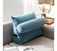 KKXXYQFC Triangular Reading Pillow with Removable Cover Lumbar Support Cushion for Sofa Chair Bed Portable Plush Relax Pillow for Pregnant Women Ergonomic Back Support Pillow for Arm Rest Back Suppor