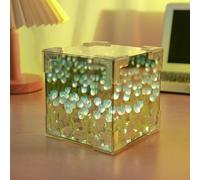 KKXXYQFC Tulip Cube, Tulip Cube Lamp, Lampara De Tulipanes Cubo, Tulip Lantern LED Night Light (Blue, 16)