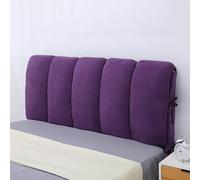 KKXXYQFC Upholstered Headboard Cover with Thick Padding for Reading Pillow Washable Slipcover for Twin Queen King Size Beds Dustproof Protector Purple 120x60cm