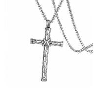 KKXXYQFC Vintage Personalized Cross Pendant Light Luxury Ins Style For Men Hip Hop Necklace Daily Casual Jewelry