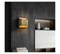 KKXXYQFC Wall lamp, Postmodern Copper Wall Light Indoor LED Creative Decor Sconce Lamp Aisle Porch Ambient Bedroom Parlor Cafe (Cool,10cm)