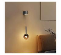 KKXXYQFC Wall lamp, SANDYHA Gradient Glass LED Bedside Wall Lamp Minimalist Indoor Lighting Fixture for Bedroom Lifting(B-L20cm W15cm H68cm)