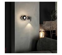 KKXXYQFC Wall lamp, SANDYHA Gradient Glass LED Bedside Wall Lamp Minimalist Indoor Lighting Fixture for Bedroom Lifting(C-L30cm W12cm H16cm)
