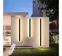 KKXXYQFC wall lamps LED Outdoor Wall Light with Wall Sconce Wall Mounted Black Long Strips Wall Lamp IP65 Bar Hallway (80CM,Warm Light)