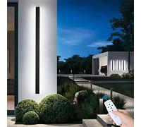 KKXXYQFC wall lamps LED Outdoor Wall Light with Wall Sconce Wall Mounted Black Long Strips Wall Lamp IP65 Bar Hallway (80CM,White Light)