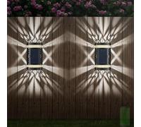 KKXXYQFC wall lamps,LED Wall Light Up & Down Wall Lamp IP65 Wall Sconce for Front Yard Garden Black 3000K/6500K (White Light,2 Packs)