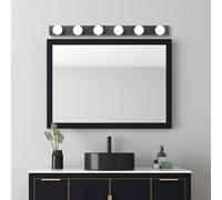 KKXXYQFC wall lamps LED Wall Light Wall Lamp Dressing Table Wall Sconce Wall Lighting Long with for (Black-White Light,80cm 6 Lights)