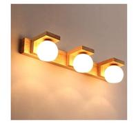KKXXYQFC Wall Lamps Sconces Bathroom Mirror Light, LED Mirror Light for, Wood Frame Picture Lighting, Glass Lampshade Indoor Wall Lamps Sconces for Hotel Restaurant Bedroom Mirror Wall Lamp Fixture-3