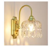 KKXXYQFC Wall Lamps Sconces Gold Finish Wall Lamp Bedside Sconces Crystal Wall Light Wall Sconce Wall Lighting Fixture PostWall Mount Lights for Living Room Restaurant Bedroom Lamps
