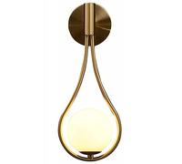 KKXXYQFC Wall Lamps Sconces lamp Mid-Century Drop Wall Light Globe Wall Sconce Lamp Brushed Brass Finish Wall Lamps Vanity Wall Light for Bedside Living Room Lighting lamp-A-2Pack(1Pack)