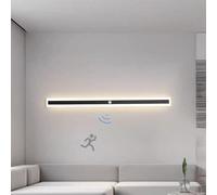 KKXXYQFC wall lamps, Wall Lamp with Wall Sconce 3000K/4000K/6500K Wall Lighting Suitable for Corridor Stairs Black (Natural Light,80CM)