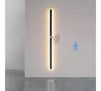 KKXXYQFC wall lamps, Wall Lamp with Wall Sconce 3000K/4000K/6500K Wall Lighting Suitable for Corridor Stairs Black (WLight,80CM)
