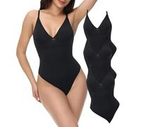 KKXXYQFC Womens 3 Pcs Bodyshaper V Neck Shapewear Lifting Butts Sleeveless Slimming Waist Bodysuit Shape Body Line
