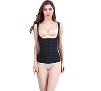 KKXXYQFC Women's Postpartum Corset Corrector Full Back rt Vest Waist Trainer Weight Loss Tummy Control Shapewear (Beige 4X) (Black Large)