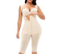 KKXXYQFC Women's Shapewear Bodysuits Tummy Control Zipper Open Butt Lifter Body Strap Mid Thigh Jumpsuit