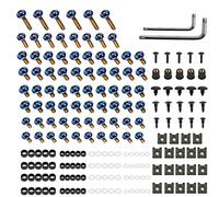 KKZOL Motorcycle Stainless Steel Fairing Bolt Kit 195Pcs Fairing Screws Clips Fasteners Compatiable with Honda Suzuki Kawasaki Yamaha BMW Sportbike (Blue)