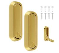KKzozs Folding Coat Hook 2pcs Folding Hooks Wall Mount Gold Premium Metal Heavy Duty Foldable Coat Hooks Hanging and Organizing Everyday Items Such As Clothing, Keys and Hats and Bags