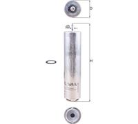 MAHLE KL169/4D Fuel Filter 54.6mm Diameter 250.5mm Height Fits BMW Mini