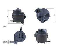 Knecht Fuel Filter KL 777D - In-line for Peugeot Citroën Ford Mazda Toyota (206 Van)