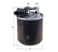 Mahle Original Fuel Filter KL 913 - Inline Ø86.5mm x H123.8mm - Fits Mercedes-Benz & Infiniti