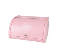 KL X458 Pink Bread Box Roll Top, Metal Bread Box for Kitchen Countertop, Large Capacity, Keeps Bakery Items Fresh Longer, Bread Bin for Kitchen Countertop, Breadbox to Store Cookies, Bagels, Muffins