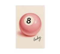 KLAFVE Lucky 8 Poster Canvas Poster for Bedroom Decor Gift | Unframe-style, Multiple sizes, Multiple frame styles, Wall Art, Decor Paintings, Dorm Room Decor