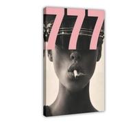 KLAFVE Lucky Number 7 Poster Canvas Poster for Bedroom Decor Gift | Frame-style, Multiple sizes, Multiple frame styles, Wall Art, Decor Picture, Office Decor