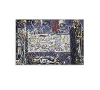 KLAGCBDF Jackson Pollock of The Secret Oil on Canvas Abstract Painting Wall Decoration Painting Wall Art Poster Scroll Canvas Painting Picture Living Room Decor Home 08x1