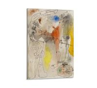 KLAGCBDF Joan. Miro. Persons Haunted by A Bird Canvas Printing Famous Paintings Canvas Painting Poster Wall Art Decorative Picture Prints Modern Decor 12x18inch(3