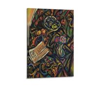 KLAGCBDF Joan. Miro. Vase De Fleurs Canvas Printing Famous Paintings Home Decor Poster Wall Art Hanging Picture Print Decorative Painting Posters 12x18inch(30x45c