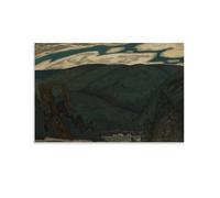 KLAGCBDF Marsden Hartley The Dark Mountain Spray Oil Paintings_ Home & Commercial Canvas Wall Art Wall Art Poster Scroll Canvas Painting Picture Living Room Decor Home 24x36inch(60x90cm)