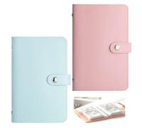 klahh 2026 Money Saving Wallet, 100 Envelopes Saving Challenge Cash Saving Binder with Notebook PU Leather Budget Organizer for Home Office Couples Petty Cash Management