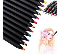 klahh 24 Pcs Rainbow Coloured Pencils Set - Oil-Based, Chunky Barrels for Drawing, Sketching & Adult Colouring - Vibrant Multi-Hue Art Supplies for Home, Studio or Office