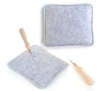 klahh 2Pcs Needle Felting Pad Kit 18 x 16.2 cm Needle Felting Mat with Felting Needles Needle Felting Kit for Felting Projects