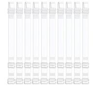 klahh 5 Pairs Clear Bra Straps Non-slip Bra Shoulder Straps Replacement Invisible Bra Straps Non-slip Transparent Bra Straps Adjustable Clear Shoulder Straps for Women Girls Strapless Bras