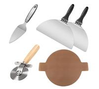 KLAIF 4-Piece Pizza Tool Set | Non-Stick Baking Mat, 2 Pizza Peels, Pizza Cutter & Pizza Server