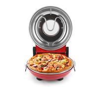 Klaif Electric Pizza Oven Countertop, 4 Mins Indoor Pizza Maker with 12'' Ceramic Stone 420°C Max 1200W Red