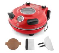 KLAIF Electric Pizza Oven Indoor With 12" Ceramic Stone, LMC-Red