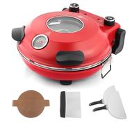 KLAIF Electric Pizza Oven Indoor With 12" Ceramic Stone, LMR-Red