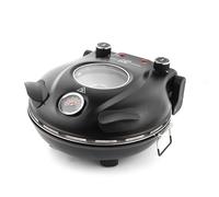 Klaif Electric Pizza Oven Indoor, With 31cm Ceramic Stone, Visible Glass Window, 4-minites Pizza Maker, 5 Temp Settings 420°C Max, 1200W, LM-Black