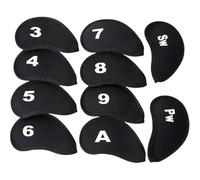 Klaisy 10Pcs Golfs Iron Club Head Cover Protections Sleeve Soft Protective Club Rod Cases Protective for Driver